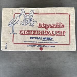 Vintage Disposable Obstetrical Kit emergency baby delivery kit Made In USA